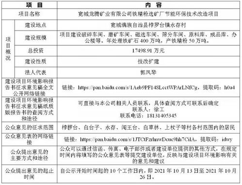 寬城龍騰礦業(yè)鐵精粉選礦廠節(jié)能環(huán)保技術(shù)改造項(xiàng)目環(huán)境影響報(bào)告書（征求意見稿）信息公開第二次公示及市容環(huán)境第三方測評(píng)咨詢公告